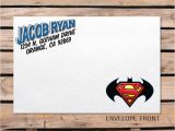 Superman Wedding Invitations Superman Batman Invitation Envelope