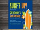 Surf Birthday Party Invitations Surf Birthday Invitation Printable Surf Birthday Party