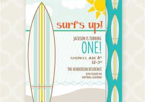Surf S Up Birthday Party Invitations Items Similar to Printable Invitation Surf S Up First