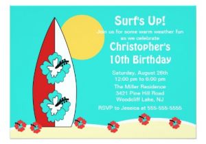 Surf S Up Birthday Party Invitations Surf S Up Surfboard Swimming Birthday Invitation