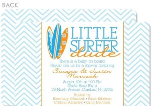 Surfer Girl Baby Shower Invitations Little Surfer Dude Baby Shower Invitation – Pipsy