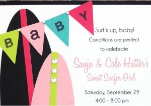 Surfer Girl Baby Shower Invitations Playing with Paper Scrapbooks Cards & Diy Surfer Girl