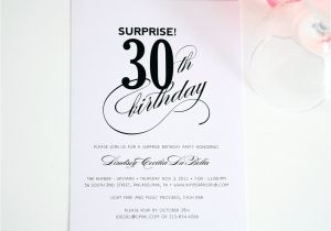 Surprise 30th Birthday Invitations Surprise 30th Birthday Party Invitation Ideas