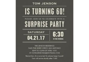Surprise 30th Birthday Party Invitation Wording Surprise 60th Birthday Invitations 13 Cm X 18 Cm