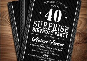 Surprise 40th Birthday Party Invitations Templates Free 25 40th Birthday Invitation Templates Free Sample