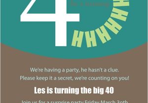 Surprise 40th Birthday Party Invitations Templates Free Items Similar to Printable or Emailable 40th Surprise