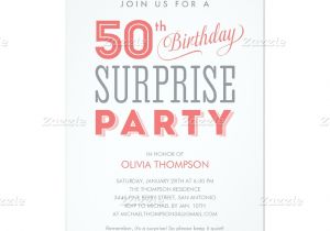 Surprise 50 Birthday Party Invitations Surprise 50th Birthday Party Invitation Wording