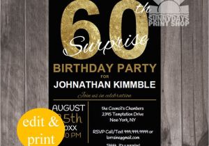 Surprise 60 Birthday Party Invitations 20 Ideas 60th Birthday Party Invitations Card Templates