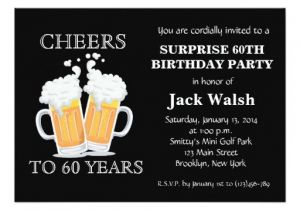 Surprise 60 Birthday Party Invitations Cheers Surprise 60th Birthday Party Invitations Zazzle