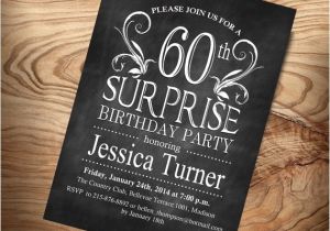 Surprise 60 Birthday Party Invitations Items Similar to 60th Surprise Birthday Invitation Diy