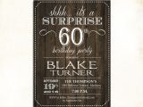 Surprise 60 Birthday Party Invitations Surprise 60th Birthday Invitation Any Age Rustic