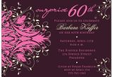 Surprise 60th Birthday Invitation Sayings andromeda Pink Surprise 60th Birthday Invitations