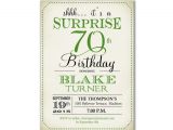 Surprise 70th Birthday Invitation Wording Surprise 70th Birthday Invitation Any Age Green Retro