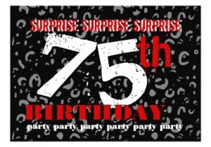 Surprise 75th Birthday Invitation Templates 75th Surprise Birthday Party Invitation Template 13 Cm X