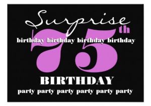 Surprise 75th Birthday Invitation Templates 75th Surprise Purple Birthday Party Template Zazzle