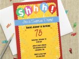 Surprise 75th Birthday Party Invitations Colorful Surprise Party Invitations