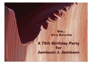 Surprise 75th Birthday Party Invitations Surprise 75th Birthday Party Invitation Canyon Zazzle
