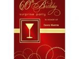 Surprise Birthday Invitations Uk 60th Birthday Surprise Party Invitations Red Zazzle