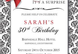 Surprise Birthday Invitations Uk Personalised Birthday Party Invites Surprise Invitations