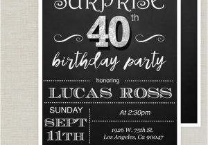 Surprise Birthday Party Invitations for Adults Surprise 40th Birthday Invitation Adult Birthday