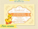 Surprise Gender Baby Shower Invitations Duck Baby Shower Invitation Duckling Printable Invite