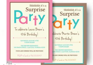 Surprise Party Invitation Template Surprise Birthday Invitation Printable Surprise Birthday