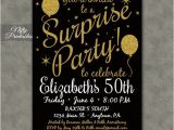 Surprise Party Invitation Template Surprise Party Invitations Printable Black Gold Surprise