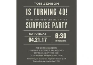 Surprise Party Invitation Template Uk Surprise 40th Birthday Invitation