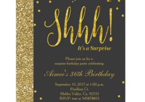 Surprise Party Invitation Template Uk Surprise Birthday Party Invitation Black Gold Zazzle Co Uk