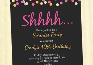 Surprise Party Invitations Ideas 50th Birthday Party Invitations Ideas A Birthday Cake