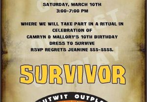 Survivor Party Invitations Custom Survivor Party Invitations Survivor Party Party