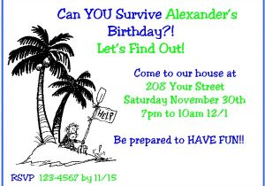 Survivor Party Invitations Survivor Birthday Party Invitations Ideas Bagvania Free