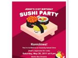 Sushi Party Invitation 8 Sushi Party Birthday Invitations