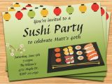 Sushi Party Invitation Sushi Party Invitation