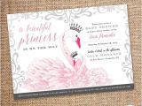 Swan Baby Shower Invitations Baby Shower Invitation – Princess Swan theme Digital File