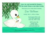 Swan Baby Shower Invitations Personalized Swan Baby Shower Invitations