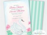 Swan Baby Shower Invitations Swan Baby Shower Invitation Baby Mommy Swan Cygnet Swan