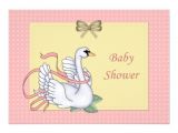 Swan Baby Shower Invitations Swan Baby Shower Personalized Invitation