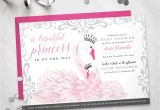 Swan Princess Baby Shower Invitations Baby Shower Invitation Princess Swan theme Digital File