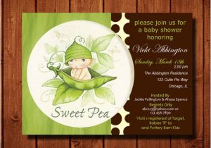 Sweet Pea Baby Shower Invitations Sweet Pea Baby Shower Invitation Boy or Girl Digital File