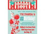Sweet Shop Birthday Party Invitations Candy Sweet Shoppe Birthday Party Invitation