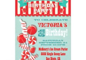 Sweet Shop Birthday Party Invitations Candy Sweet Shoppe Birthday Party Invitation