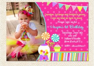 Sweet Shop Birthday Party Invitations Sweet Shoppe Birthday Invitations Lollipop Invitation Sweet