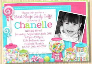 Sweet Shop Birthday Party Invitations Sweet Shoppe Buffet Birthday Party Invitation Printable