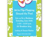 Swim Party Invites Beach Flip Flops Pool Party Invitations Paperstyle
