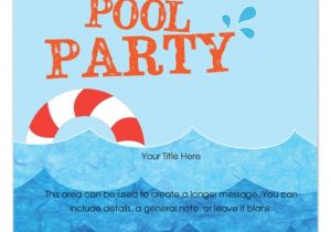 Swimming Birthday Party Invitations Templates Free Free Pool Party Invitation Template