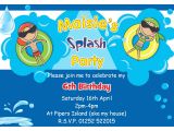 Swimming Birthday Party Invitations Templates Free Swim Party Invitations
