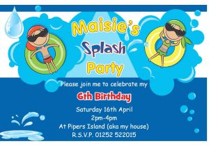 Swimming Birthday Party Invitations Templates Free Swim Party Invitations