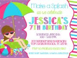 Swimming Party Invitations Templates Free Pool Party Invitation Wording Template