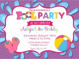 Swimming Pool Party Invitation Ideas Pool Party Birthday Invitation Free Thank You Card